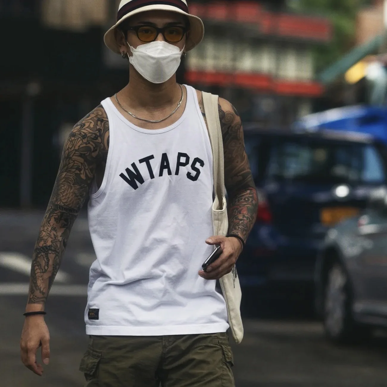 

WTAPS Summer bottom sports casual vest men and women INS Style logo printed lovers short-sleeved vest comfortable