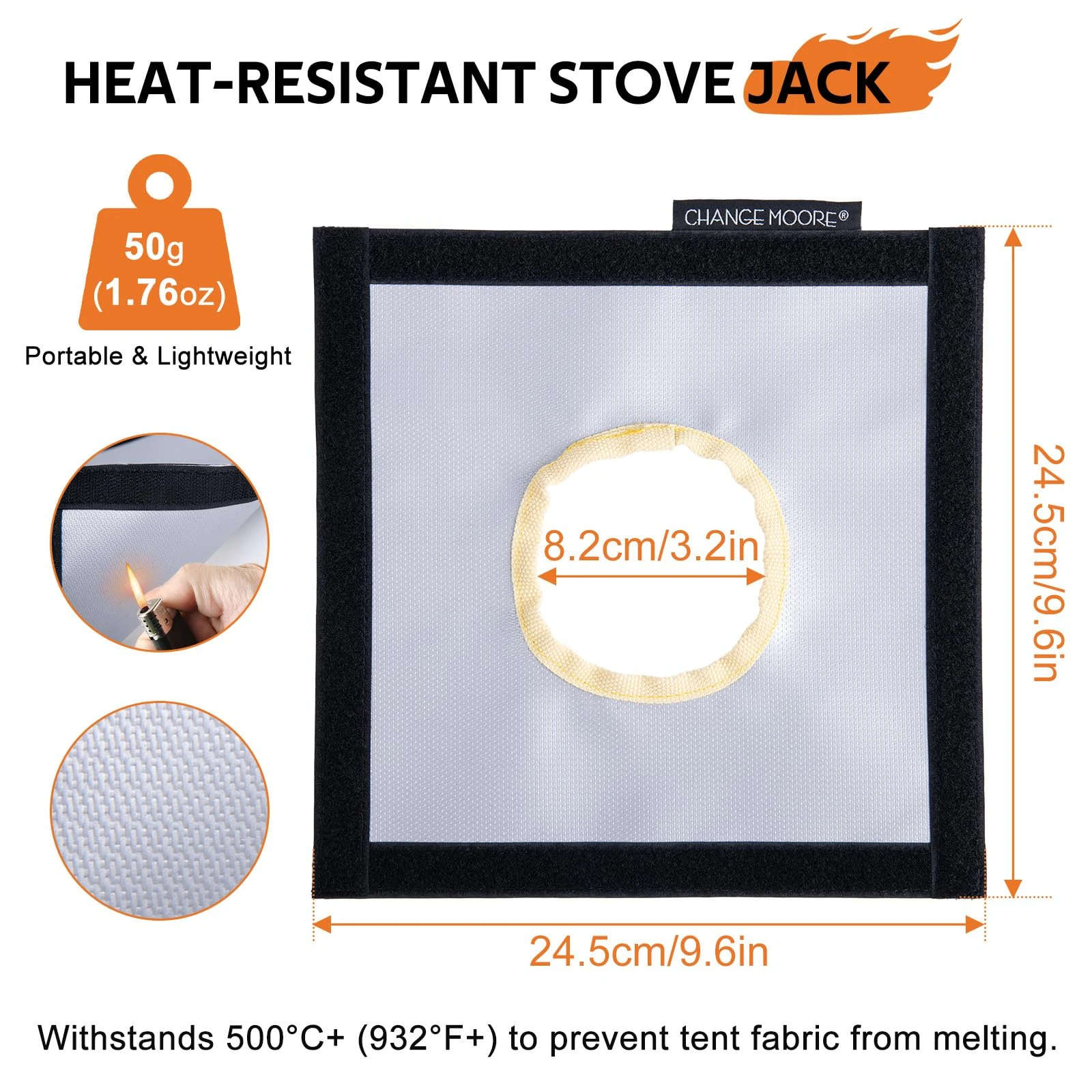 Goture Tent Chimney Fireproof - огляд і ціна Fireproof Stove Jack Tent Silicone