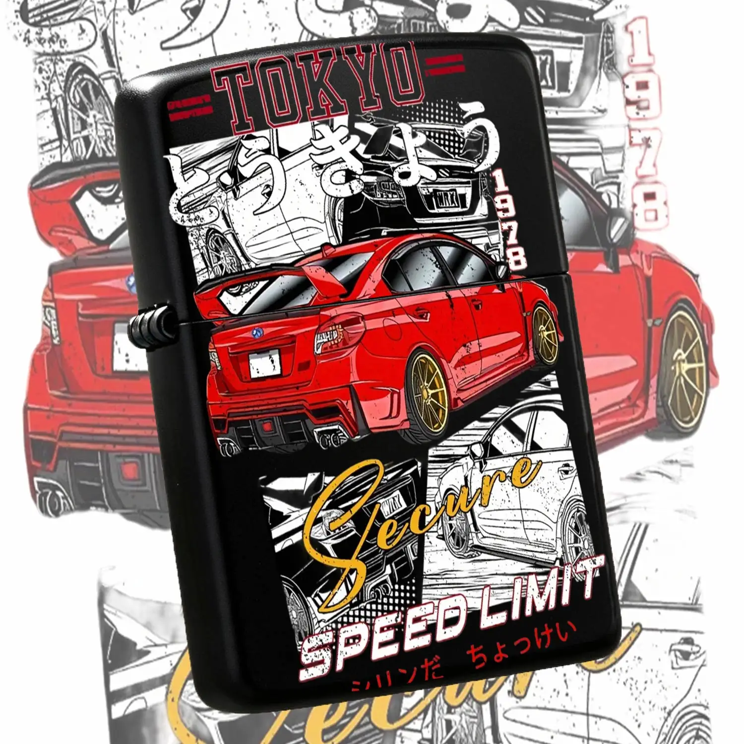 Trendy Tokyo Jdmsports Car Themed Lighter, Stylish Modified Car Culture Peripheral Accessory, Practical Tool For Daily Outdoor Trips, Creative Memorial Gift For Car Enthusiasts, Dating Camping Household Multi-Scene Avai A Humorous And Inter