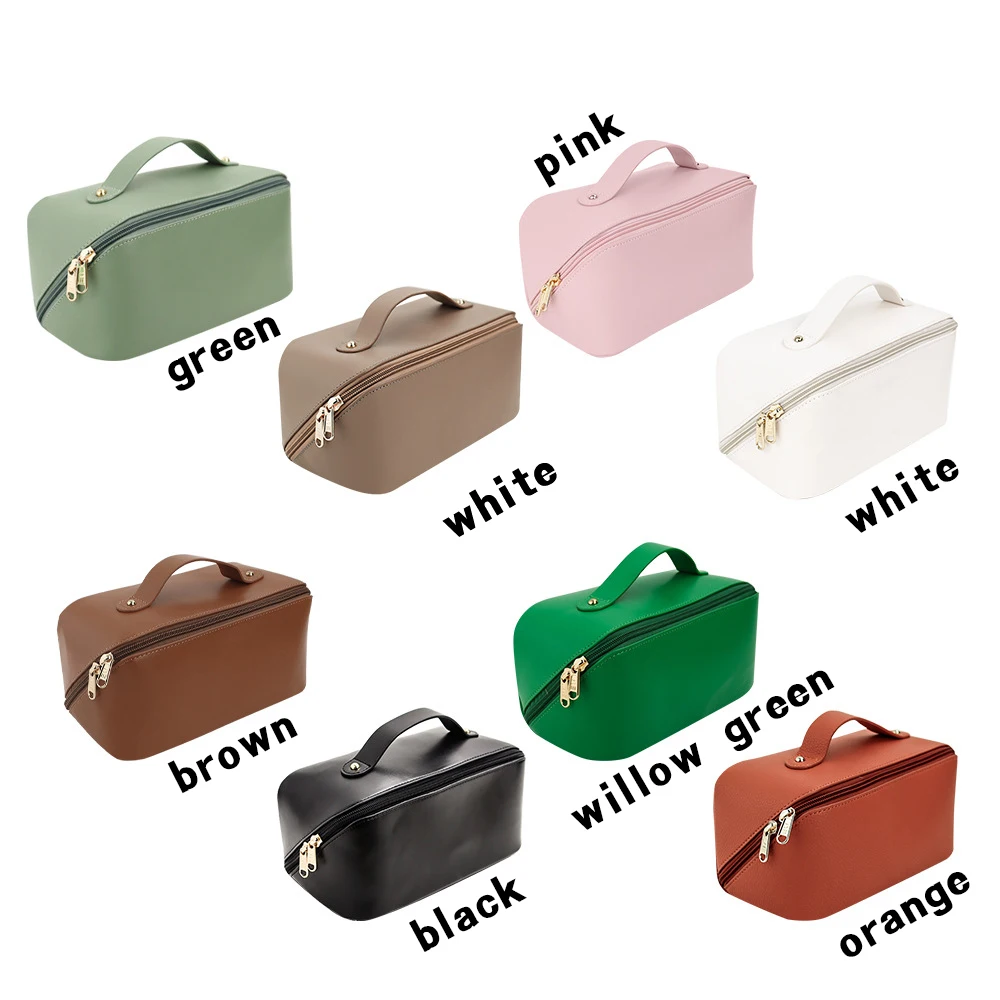 Personalized Cosmetic Bag Portable PU Waterproof Stora Makeup Bag ,Customed Bridesmaid Gifts Fashion Large Capacity Travel Bag