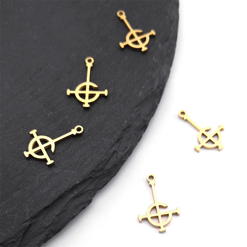 Stainless Steel Ghost Nameless Band BC Small Pendant Bracelets/Earrings for Women Men Diy Jewelry Accessories Making N1722S05