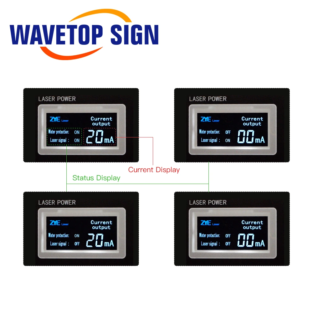 WaveTopSign MYJG-150W CO2 Laser Power Supply 130-150W for CO2 Laser Engraving Cutting Machine