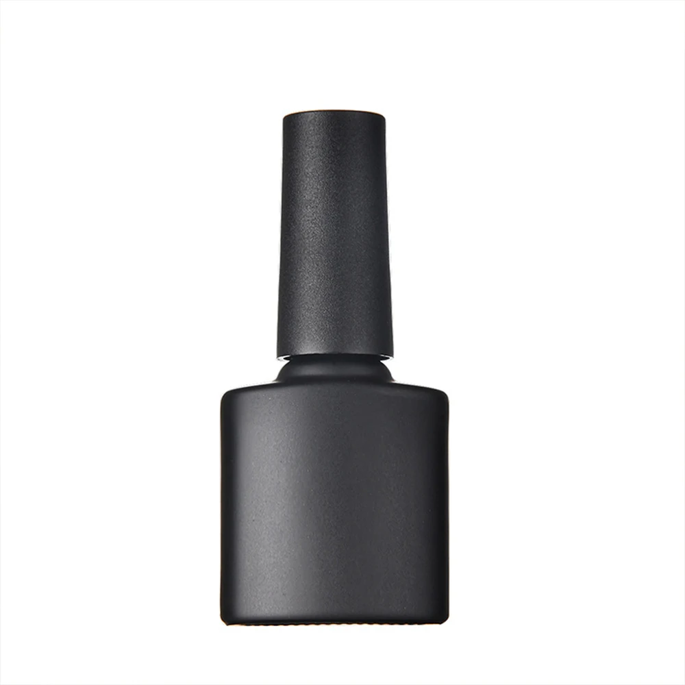 5ml 8ml 10ml 15ml Nail Polish Glass Bottle Dark Black Round Nail Polish Glue Empty Bottle Manufacturers Wholesale