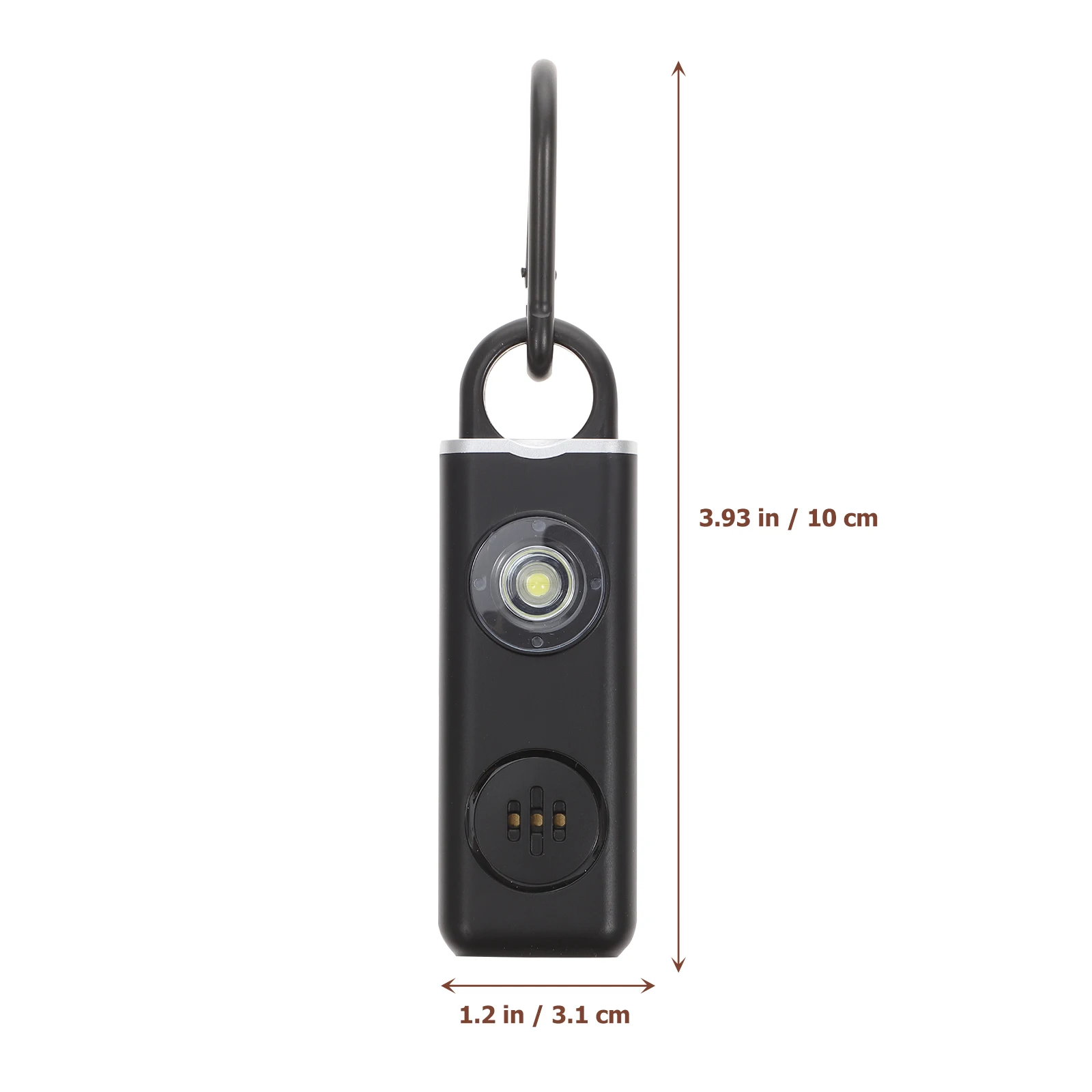 

Personal Safety Alarm Keychain for Women Black Student 130dB LED Flashing Anti Robbery Compact Design