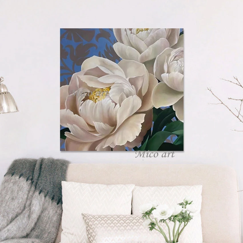 

100％ Hand Painted Canvas Art Wall Mural,Abstract Frameless Large Size Acrylic Design Artwork Beautiful Pictures Of Flowers