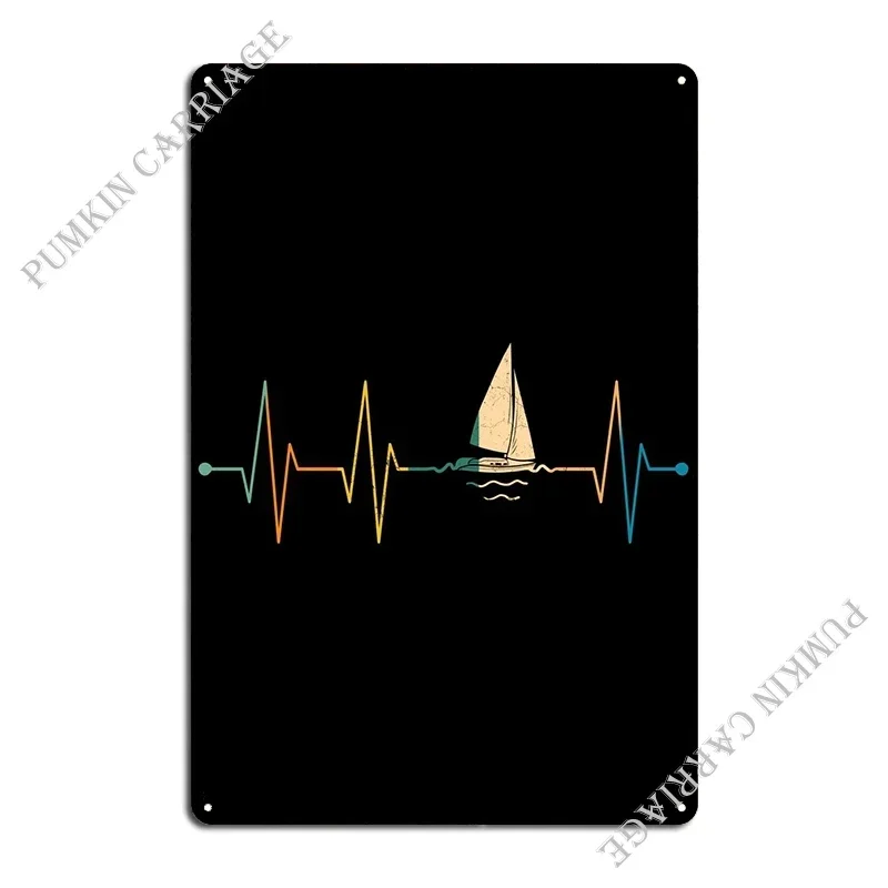 Heartbeat Sailing Captains Metal Sign Poster Bar Vintage Pub Club Tin Sign Poster