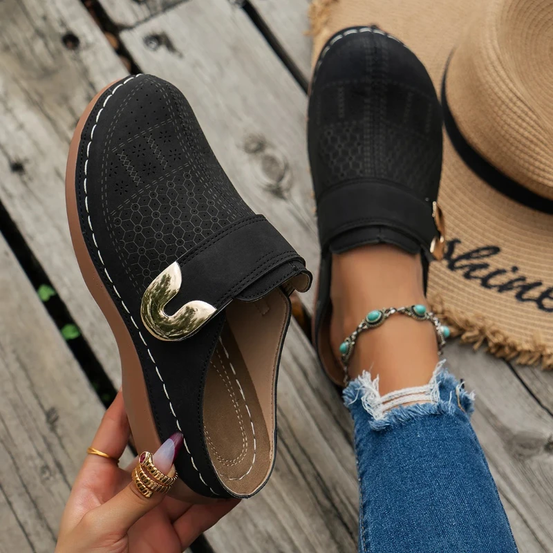

Women Slippers 2024 New Summer Fashion Open Toe Shallow Sandals Flats Shoes Low Heels Slippers Slides Women Zapatos De Mujer