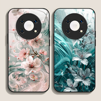 Creative Travel Map Airplane Pattern Tempered Glass Phone Case for Huawei Honor 200 100 90 80 Magic 7 Pro 6 5 Lite X8 X9 Covers