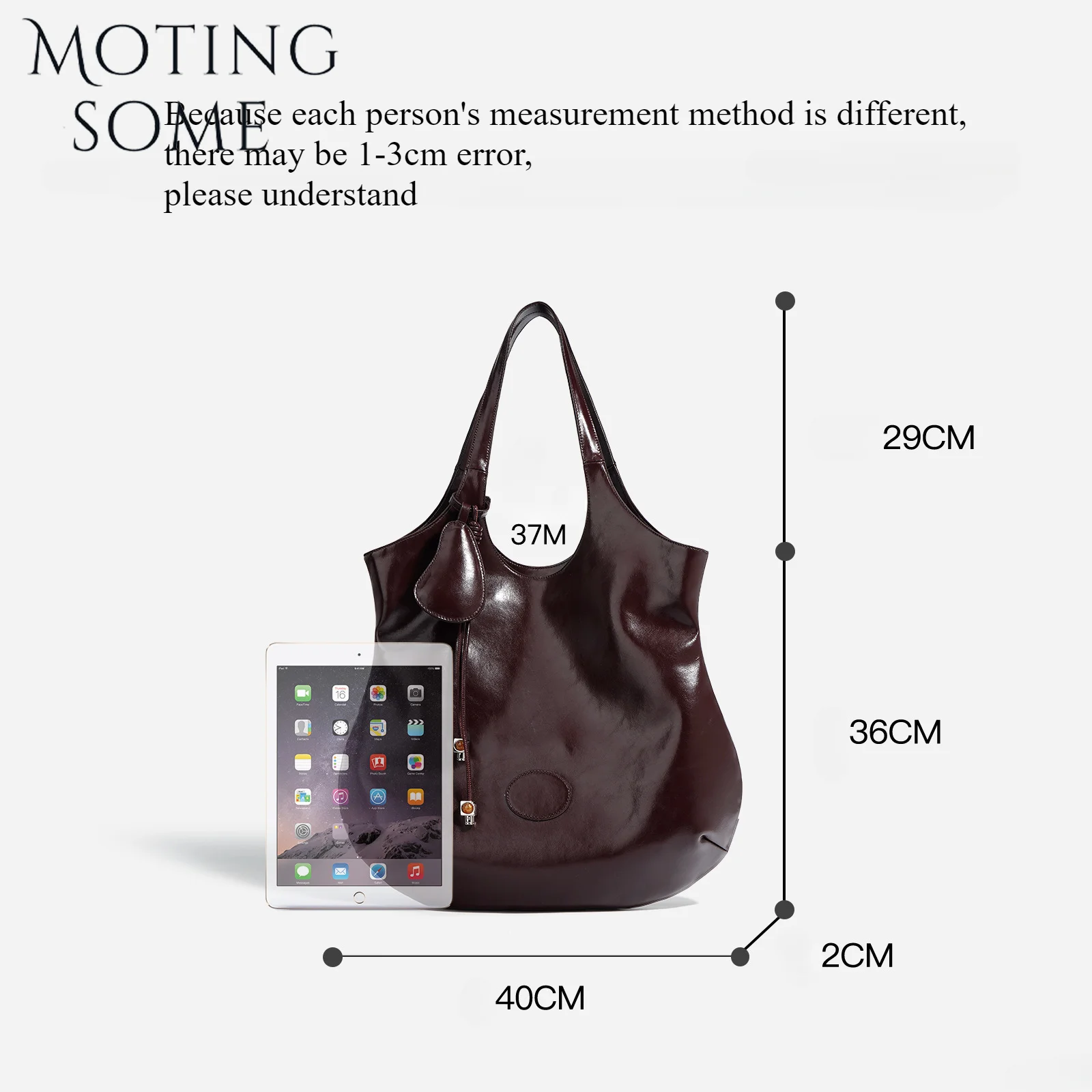 Motingsome New Retro Style Shoulder Bag for Women Luxury 100% Cow Hide Leather Handbag Vintage Lady Large Capacity Bucket 2024