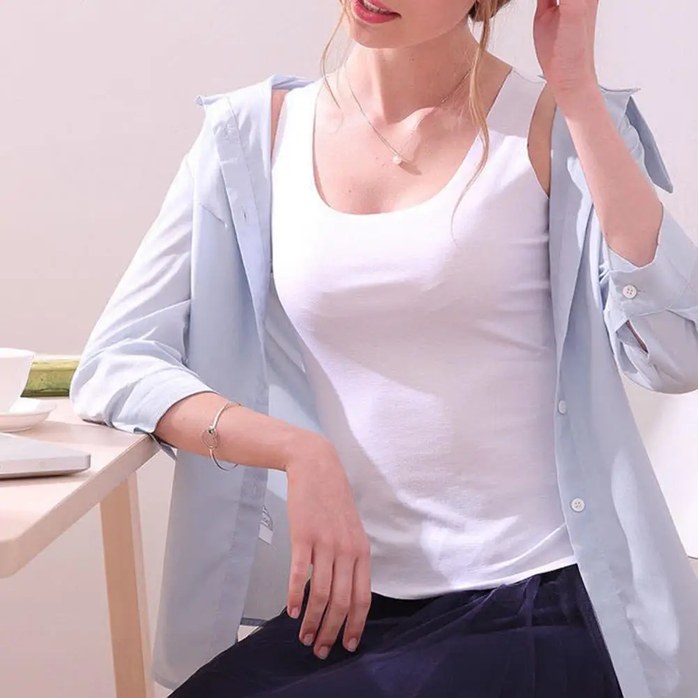 Women Vest T-shirt Summer Seamless Ice Silk Vest Women Wear Undershirt Underwear All Match Casual Tank Tops Women Blouse Camis