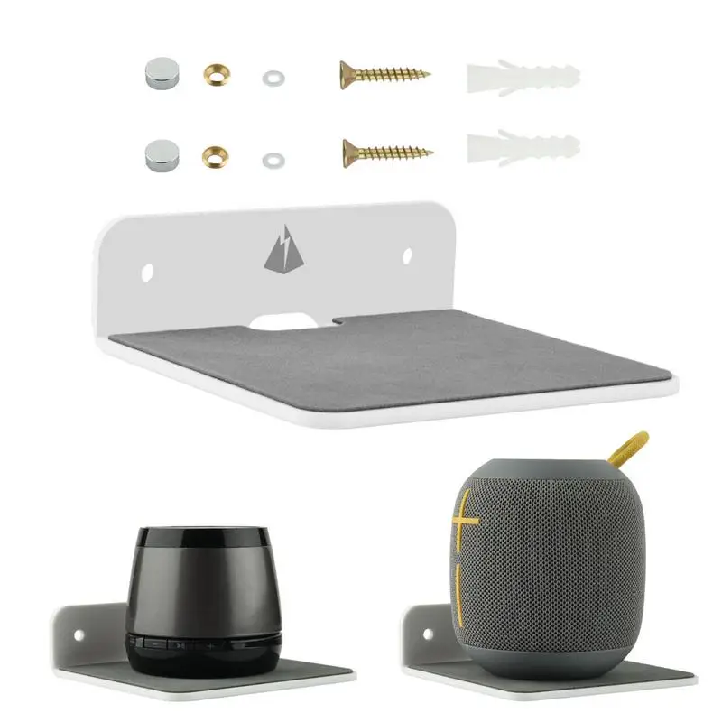 Wall Shelf Speaker Stand, Acrylic Wall Mount Display Shelf For Blue-tooth Speaker, Charging Rack Webcam, Cell Phones, Toy
