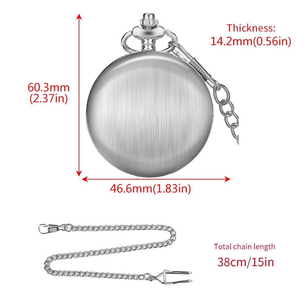 부드러운 자동 셀프 와인드 기계식 포켓 시계, 프리미엄 합금 주얼리 FOB 체인 시계, 아빠를 위한 아버지날 선물, 패션