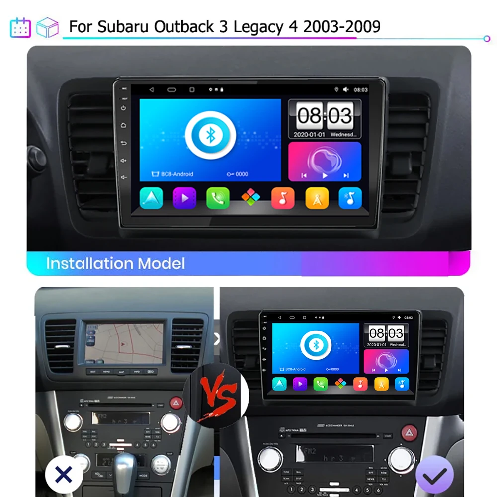 Android Radio For Subaru Outback 3 Legacy 4 2003 - 2009 Android Auto Mirror Link Car Multimedia Player No 2din DVD 8 Core Wifi