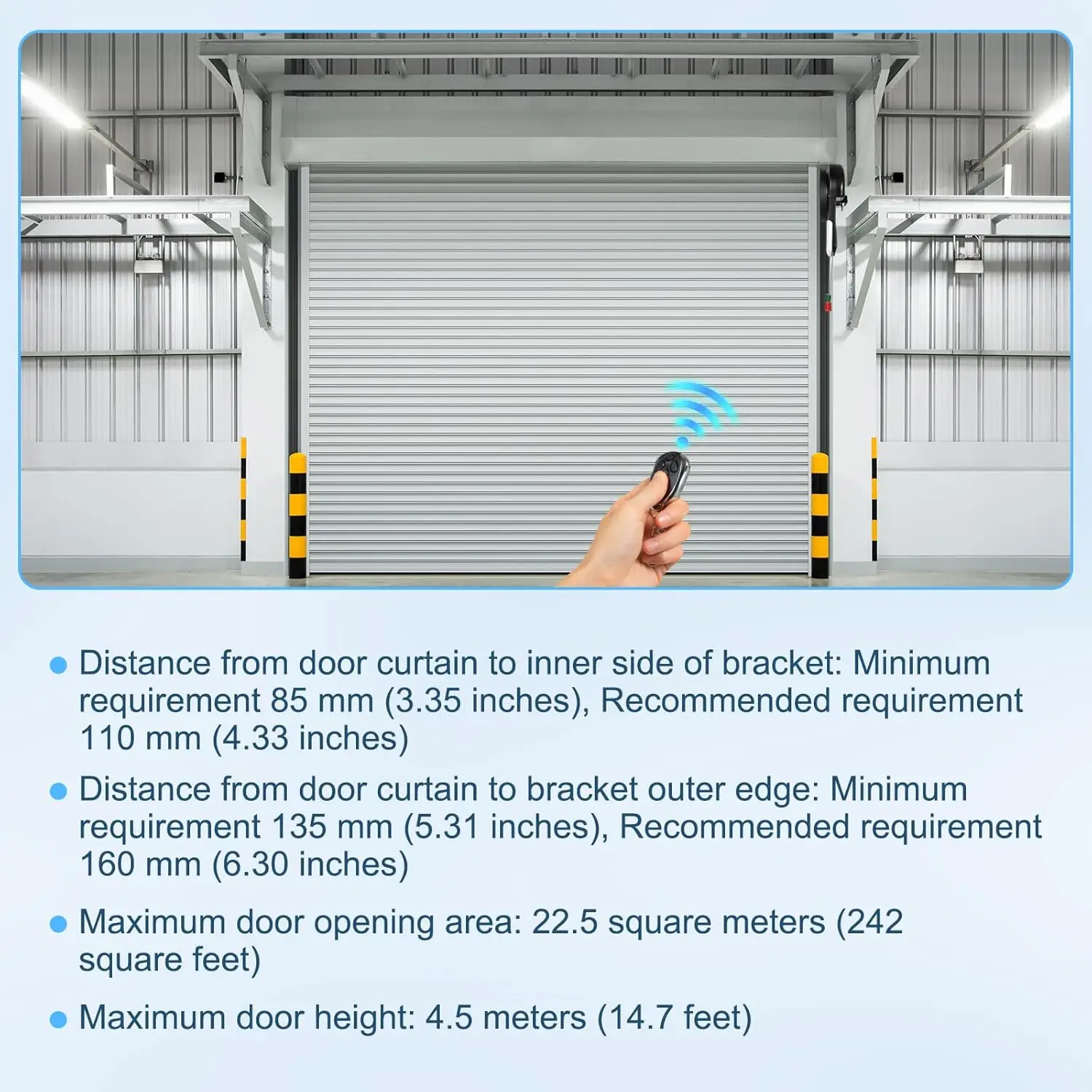 فتحت باب المرآب على الجانب، فتاحة باب دوارة كهربائية، محرك باب المرآب 110 فولت مع جهاز تحكم عن بعدين - أبواب قابلة للطي هادئة 800N