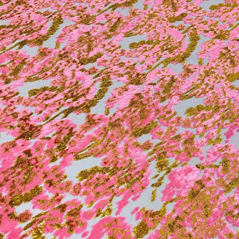 Textile Art Jacquard Velvet Designer Fabric with Refined Sculpted Surface for Runway Making and Premium Apparel Lines