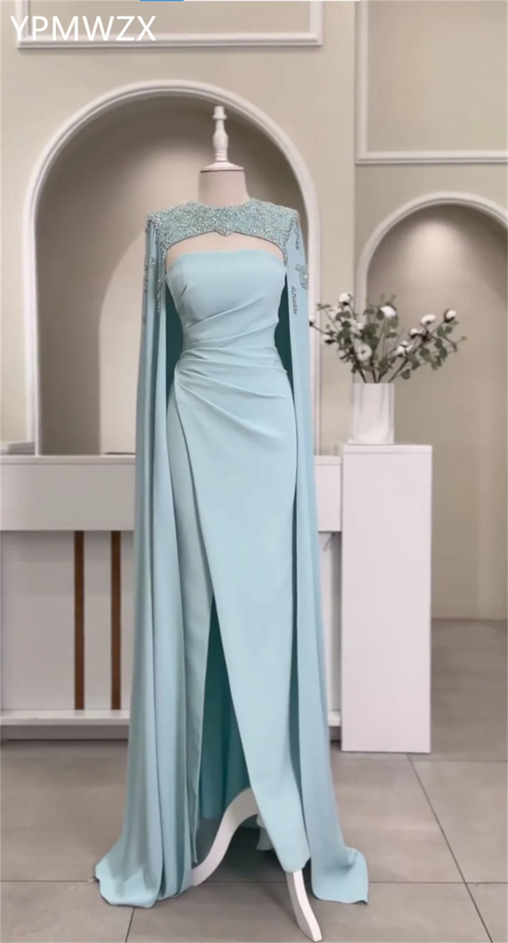 Customized Prom Gown Evening Women Party Occasion YPMWZX Strapless Column Floor Length Skirts  Bespoke  Dresses Fo