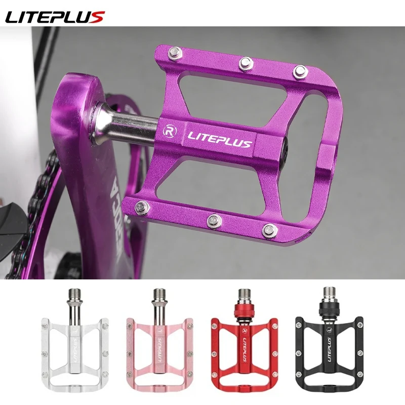 

Liteplus Quick Release Bicycle Pedal Aluminum Alloy Double sided Anti slip 3 Peilin Bearings Mountain Bike Pedal Bicycle Parts