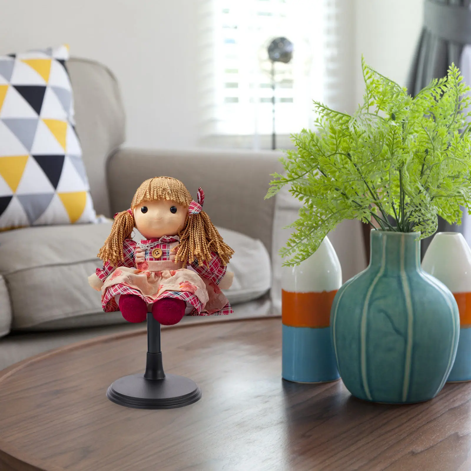 

2Sets Stable Display Racks Wide Base Plastic Metal Stand Support Holding Rack for Kids Room Storage Accessories