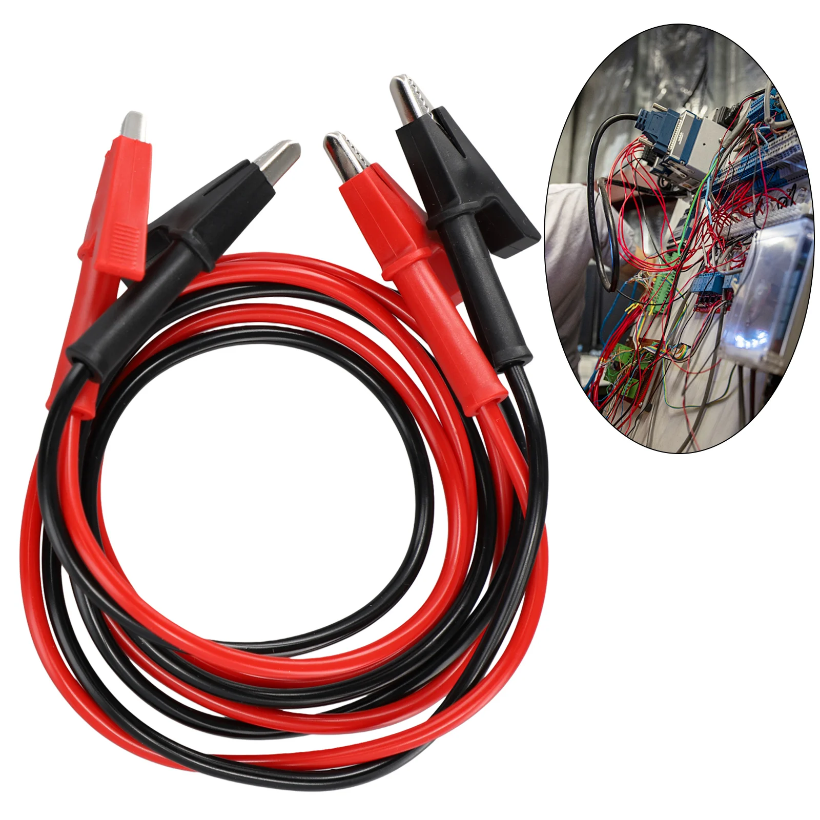Electrical For Alligator Clip Set 15A with Dual Color Coding for Polarity Identification and Free Operation in Labs