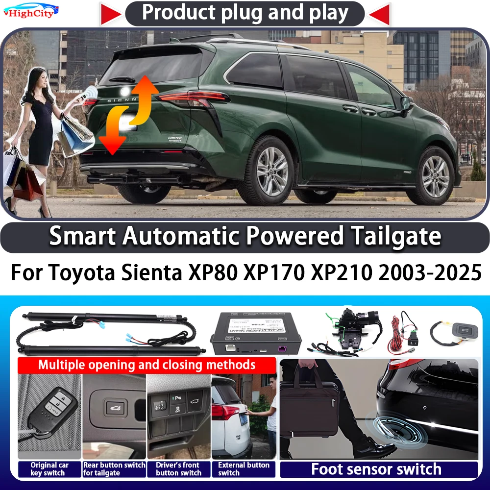 

For Toyota Sienta XP80 XP170 XP210 2003-2025 Smart Automatic Powered Tailgate Key Control Trunk Lift Close Kit Power Tailgate