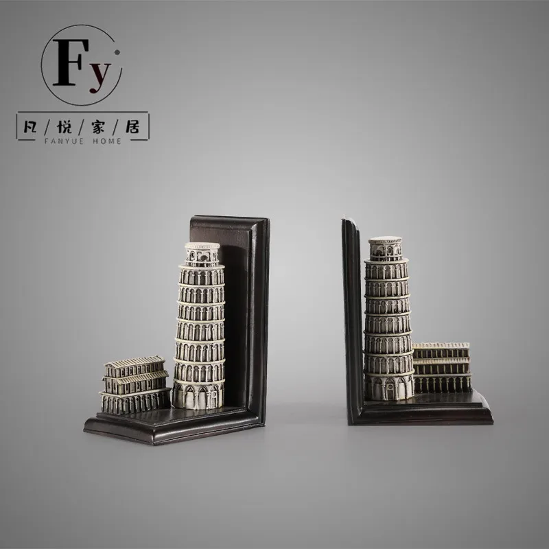 Modern Home Decoration Ornament Model Room Soft Decoration Accessories Desktop Book File Study Crafts Resin Series Book Rest