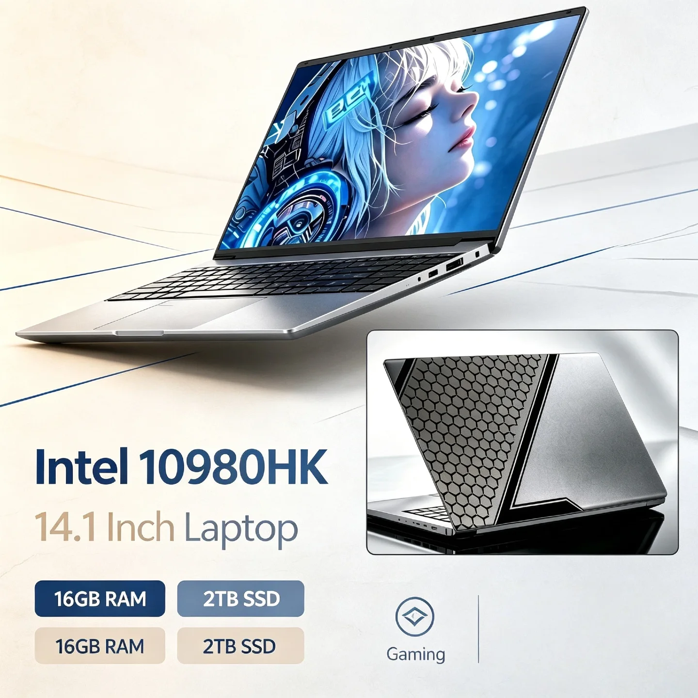 i9 10980HK 14.1 Inch Ultra Light Laptop 2.4-5.3GHz 32GB 2TB SSD Backlit Keyboard Fingerprint Pro Max Unit