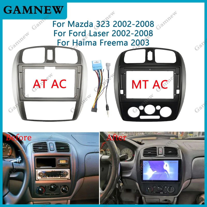 9 بوصة إطار السيارة فآسيا محول أندرويد راديو الصوت داش تركيب لوحة عدة لمازدا 323 فورد ليزر هيما فريما 2002-2008