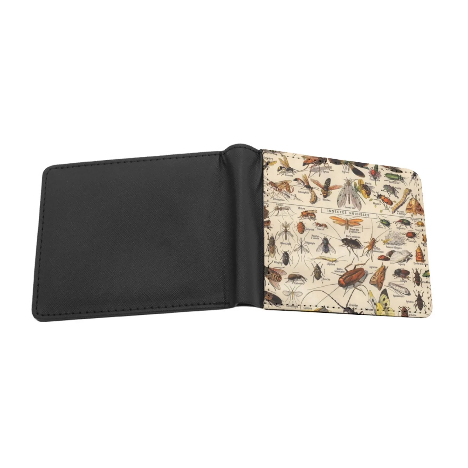 Types Of Insects Butterflies Men's Wallet Pu Leather Wallet Multifunction Credit Card Purse Ant Moth Cricket Beetle Insect