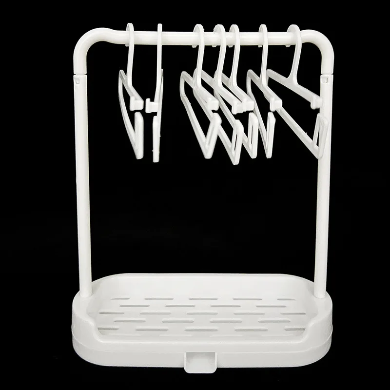 Dollhouse Accessories 15cm 20cm Cotton Doll Clothes Rack BJD Doll Clothes Support Rack Drainage Drying Hanger Furniture Props