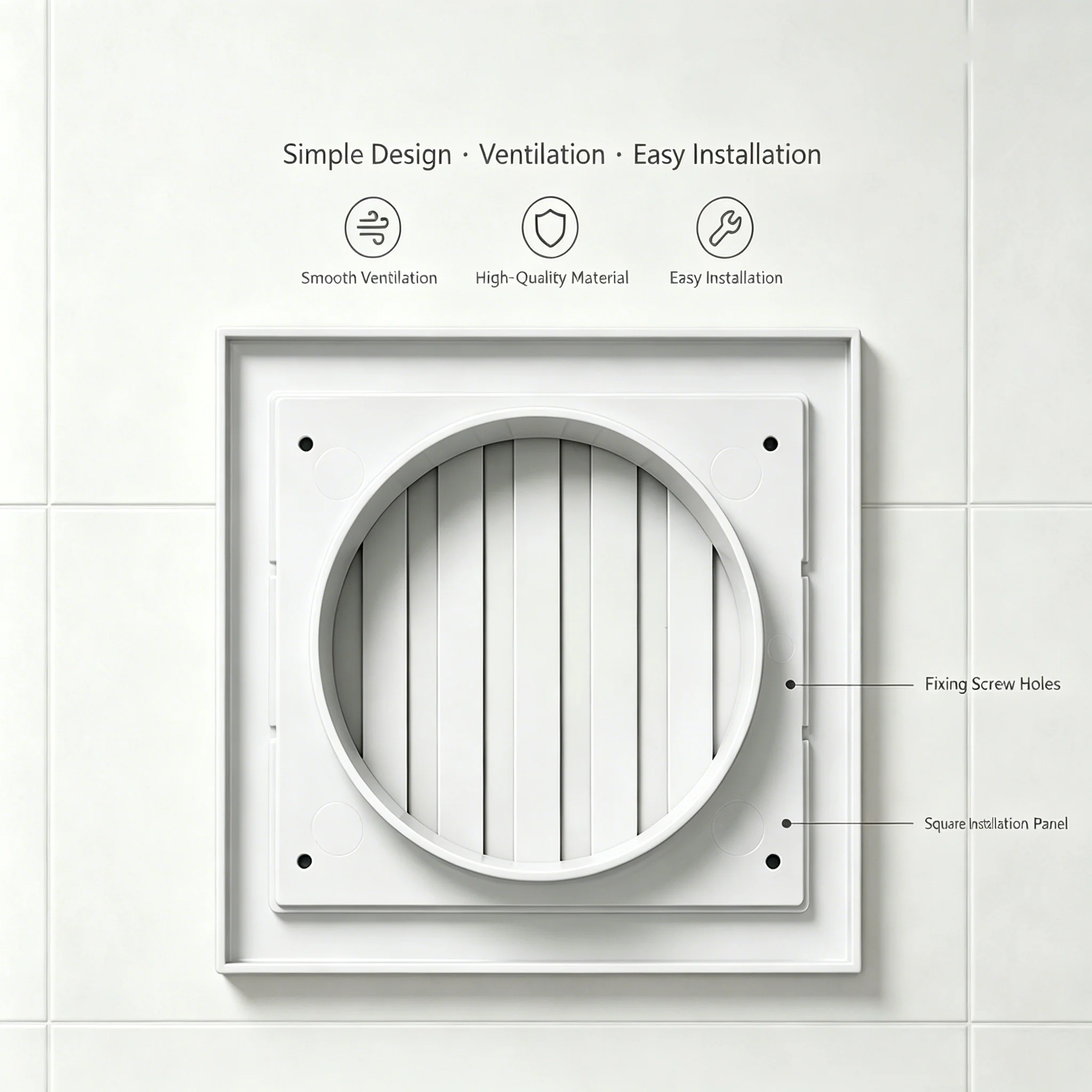 New ABS Adjustable Air Outlet Wall/Ceiling Vents Ducts Ventilation Grille Covers Plastic Air Outlets Heating and Cooling Systems view 6