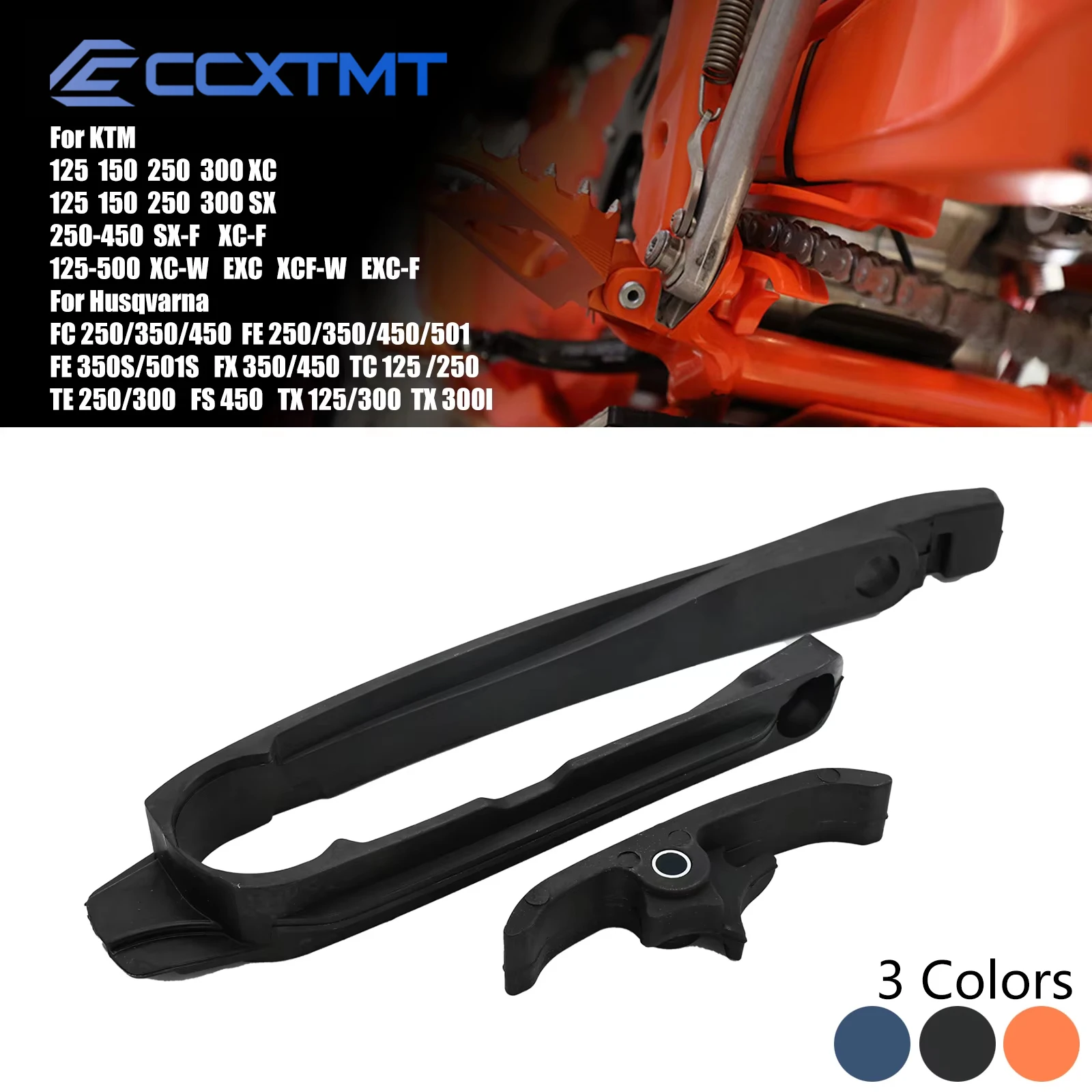 Deslizador de cadena guía basculante para motocicleta, deslizador para Husqvarna FX TC TE TX FC FE FS para KTM XCF SX XC SXF EXC EXCF 450 350 250 125