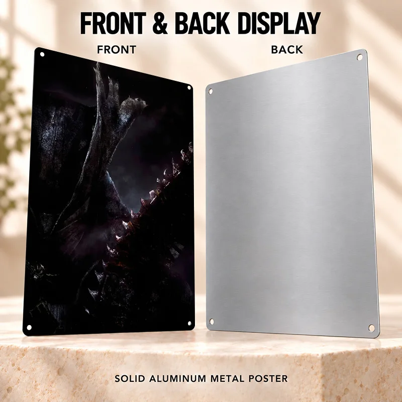 Bloodborne Textured Metal Posters Dark Fantasy Entertainment Room Wall Art Customized Aluminum Sign Thoughtful Gift For Gamers