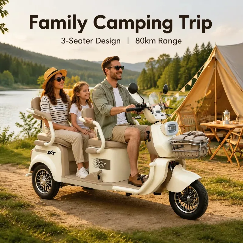 Single Row Open Body Electric Tricycle Three Wheel Electric Cargo Vehicle Light Haul Farm Vegetable Fruit Delivery Rural