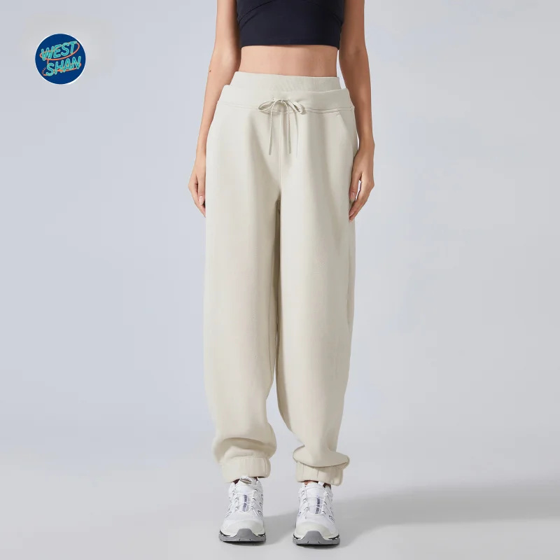 WESTSHAN EU US Taglia Autunno Inverno Foderato in pile Pantaloni sportivi caldi per le donne Pantaloni sportivi casual Pantaloni larghi da yoga fitness jogger