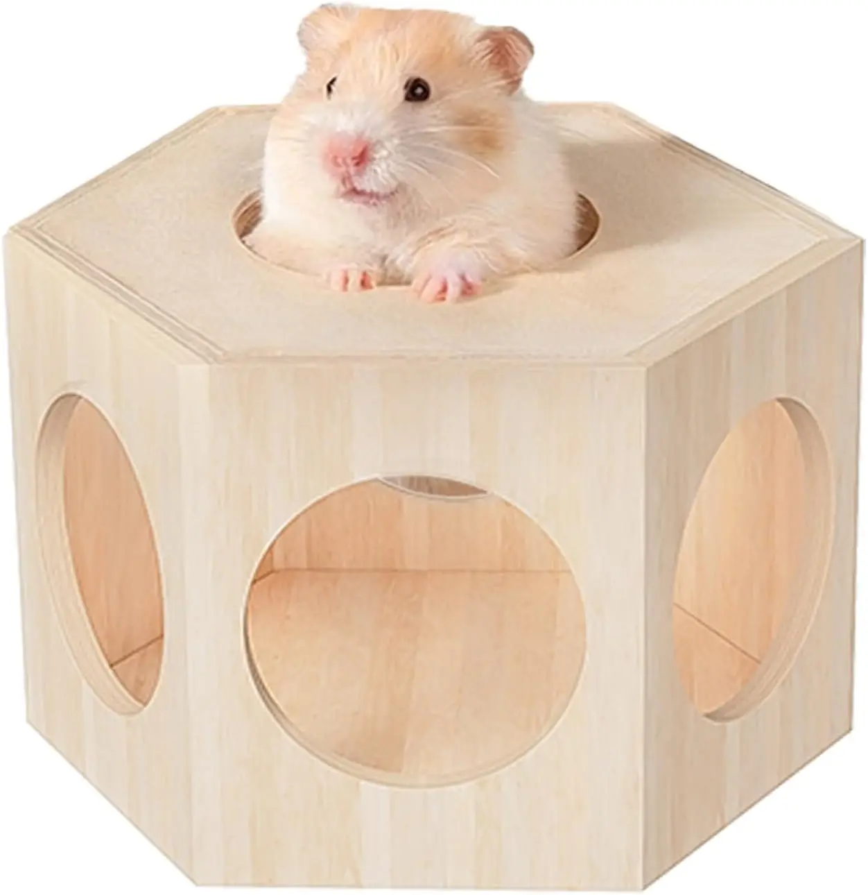 

Hamster Hideout - Stackable Hamster Houses and Hideouts Rat Hide with View Holes Small Animal Habitat Decor Shelter for