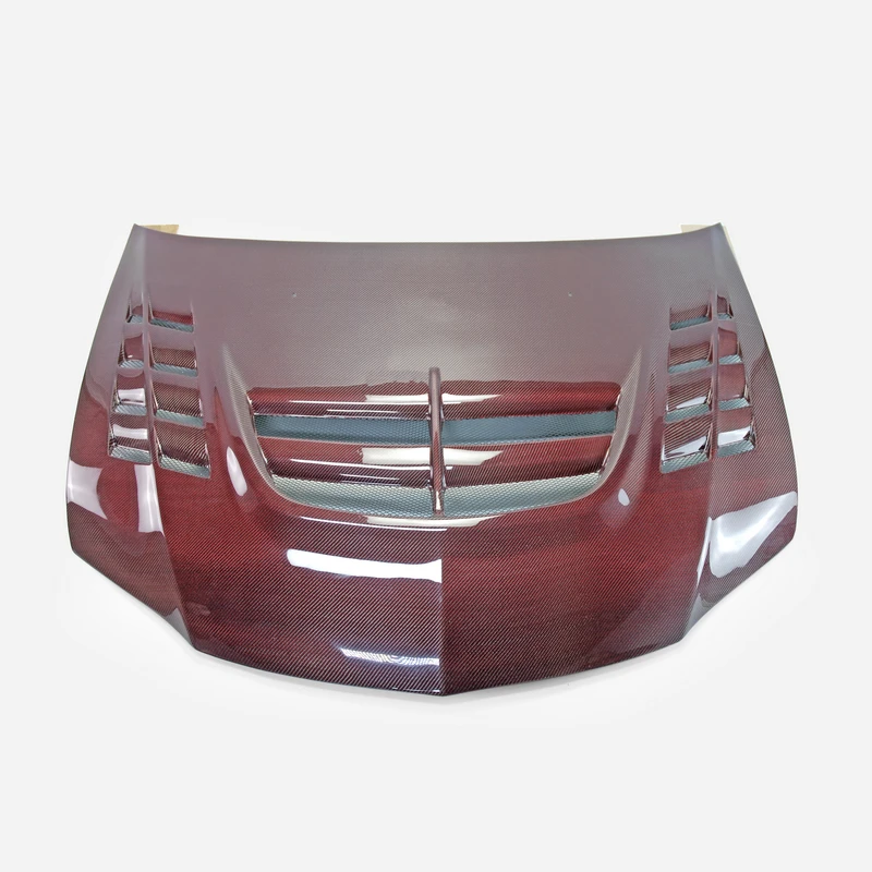 

For Mitsubishi EVO 8 9 VTX Cyber Evo Hood (Track Version)(with Hood Latch) Red Carbon