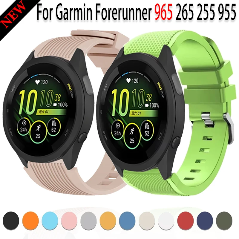 Силиконовый ремешок 22 мм для Garmin Forerunner 965 265 955 255, ремешок-браслет, ремешок для часов Garmin vivoactive 4 Venu 3, аксессуары correa