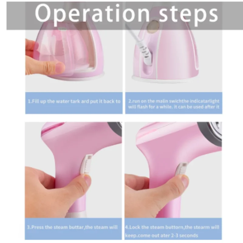 Handheld Garment Steamer 1500W Electric Household Tecido Steam Iron 280ml Portátil Vertical Fast-Heat Para Passar Roupa