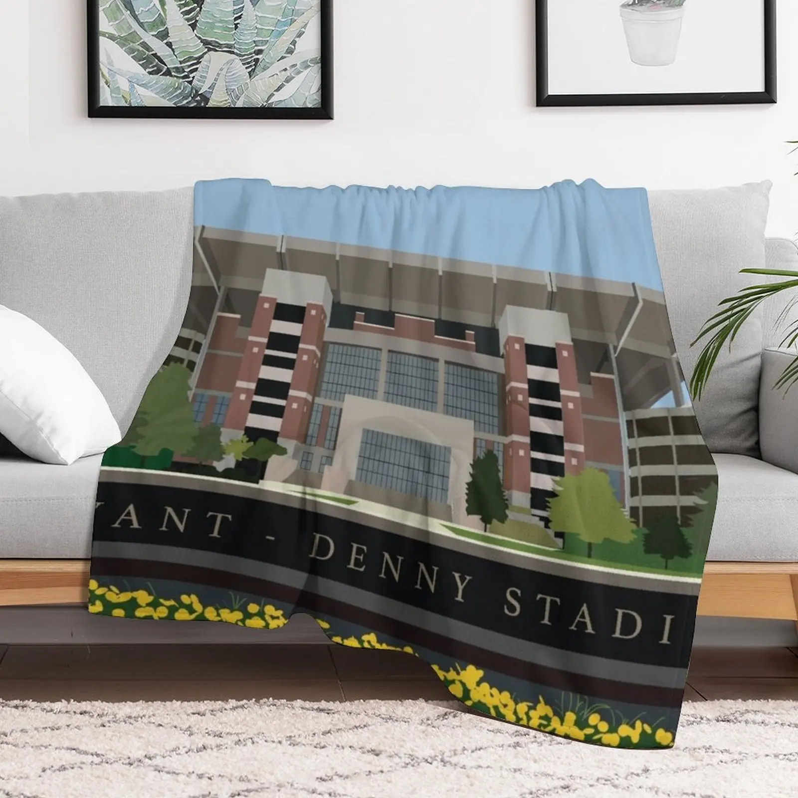 Bryant Denny Stadium Throw Blanket