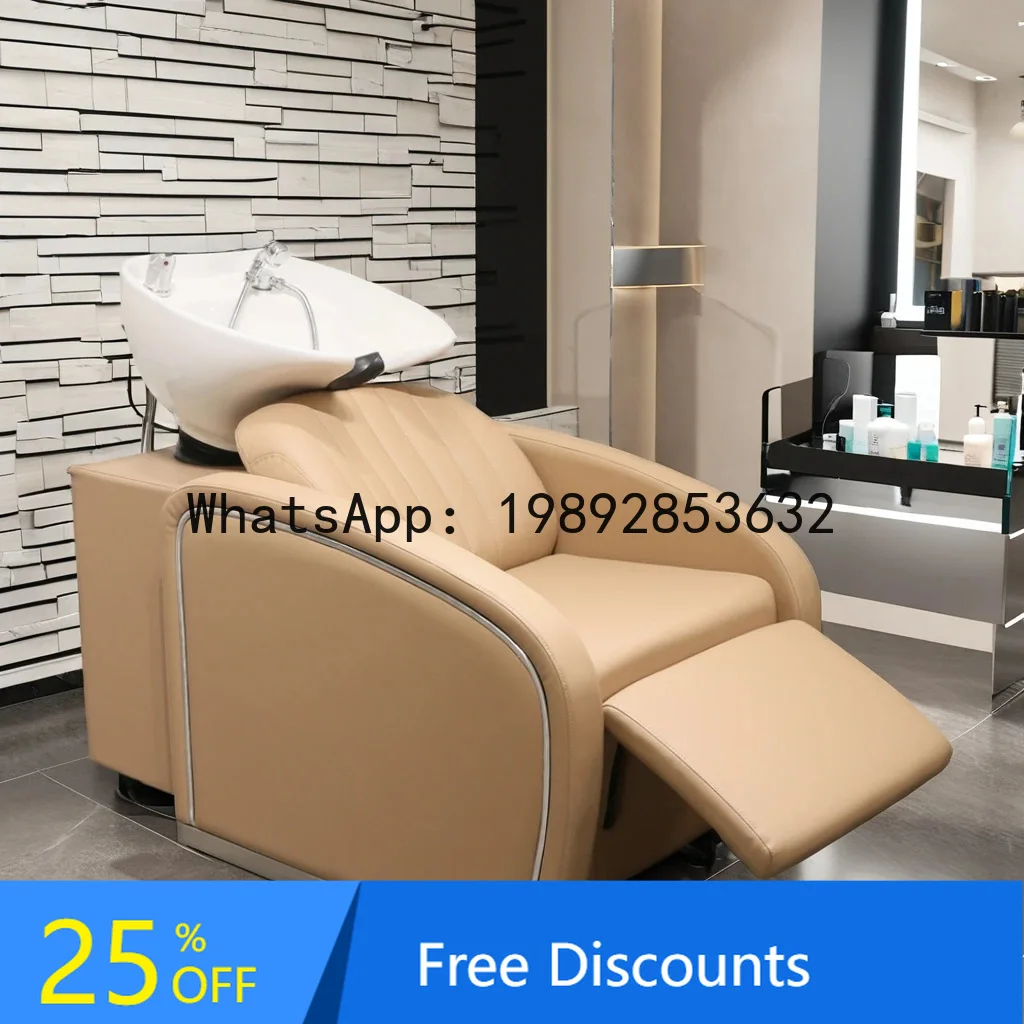 CZ Barber Shop Ceramic Basin Shampoo Bed Semi-Reclining Shampoo Bed Salon Special Flush Bed