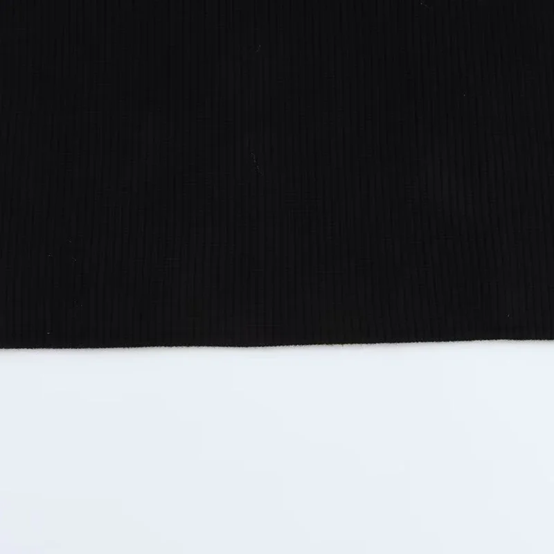 TRAF Crop Knit Pullover Women's Sweater Autumn Winter Off Shoulder Long Sleeve Top Black Round Neck Short Sweaters New Knitwears