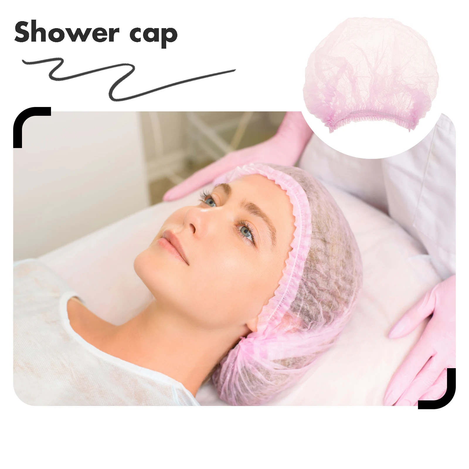 

100pcs Disposable Mesh Hairnets Non-Woven Hair Nets For Home Food Service Breathable Easy Use Universal Fit Flexible Caps