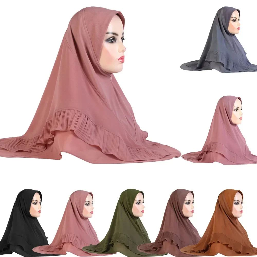 Malaysia Fashion Headwraps Caps Turban Ramadan for Women Muslim Instant Hijab One Piece Amira Shawls Headband Khimar Scarf Femme