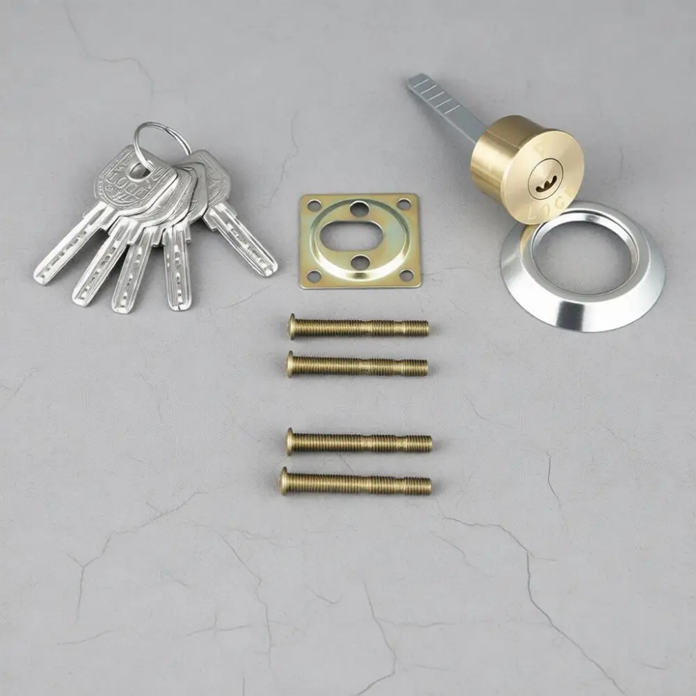 Universal External Door Security Lock Solid Copper Cylinder Anti Theft Hardware Perfect For Home Bedroom Wooden Gate