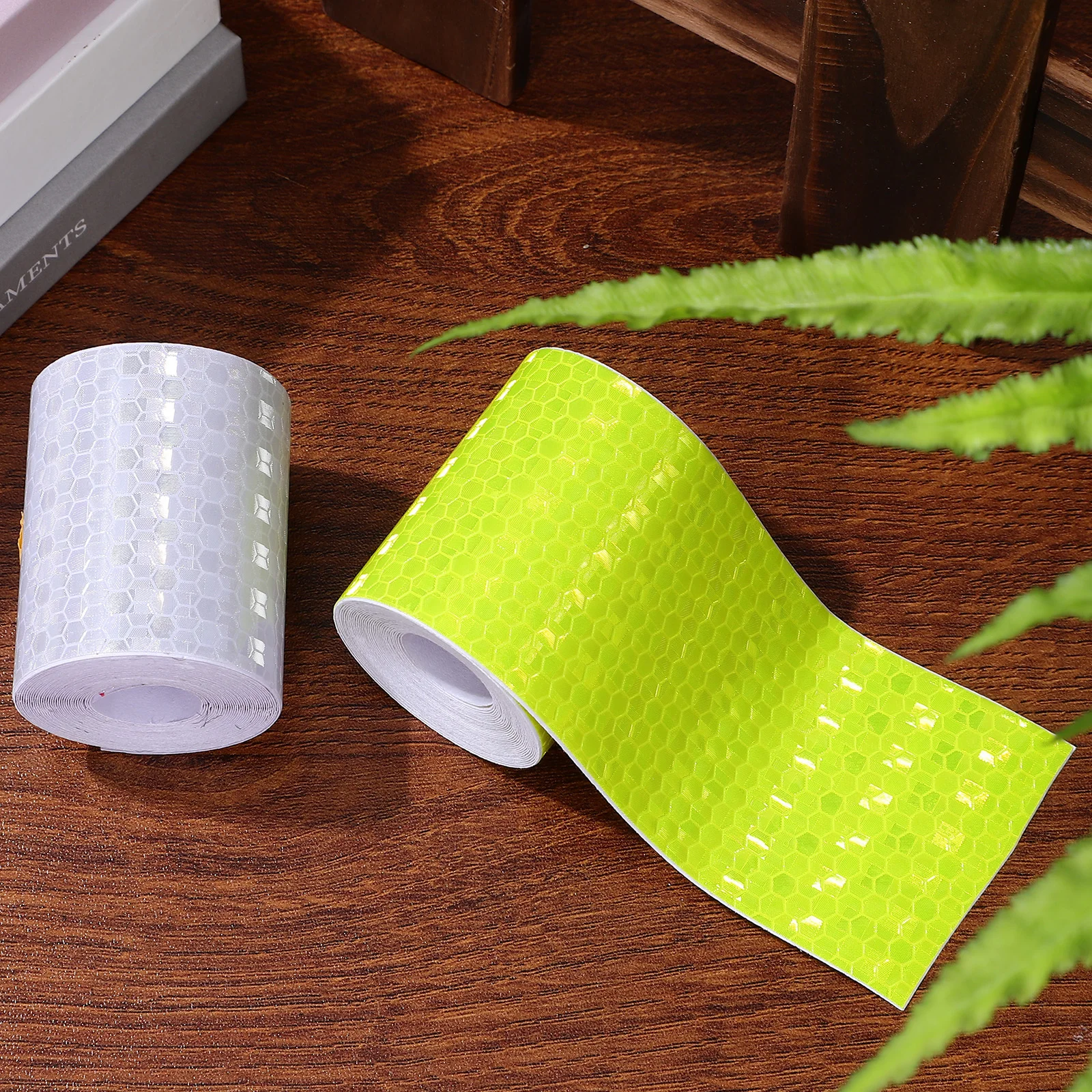 4 Rolls Reflective Tape Safety Reflector Tape Sticker High Visibility Warning Reminder Strong Adhesive for Vehicles Road