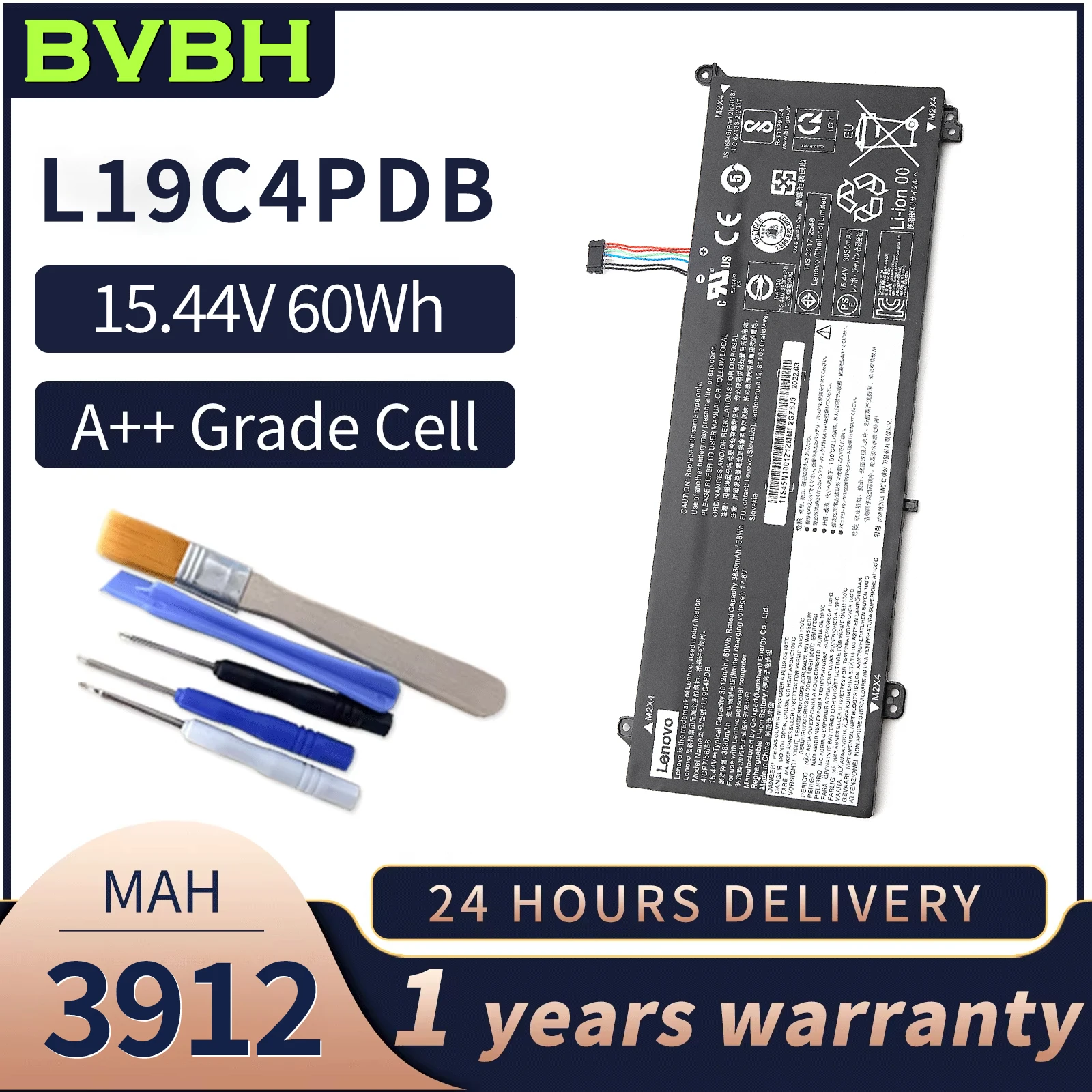 BVBH L19C4PDB Laptop Battery SB10Z21205,5B10Z21209 For Lenovo ThinkBook 14s Yoga ITL,ThinkBook 14 15 G2 G3 ITL Sereis