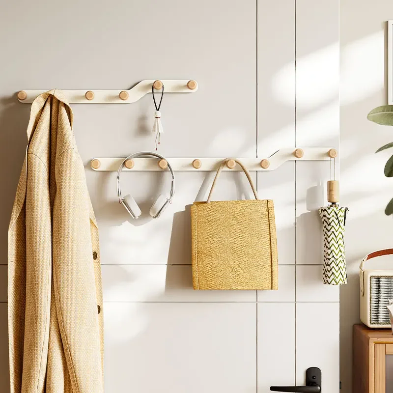 Room Decorative Hooks Wood Wall Hooks Key Hook Modern Creative Family Robe Hats Coat Hook Rack Wall Hanger Bag Hooks for Hanging