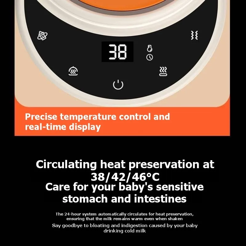 

【CHRISTMAS 】Fully Automatic Baby Electric Bottle Shaker, 2-In-1 Milk Warmer& Formula Maker For Home Use- EU Plug Included