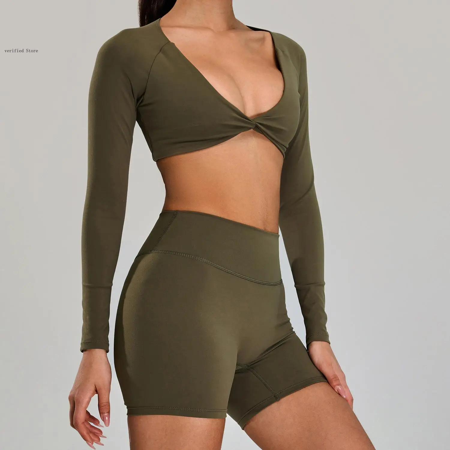 European and American Spring and Summer Long Sleeved Yoga Casual Running Fitness Clothing Pilates Sports T-Shirt Tops for Women