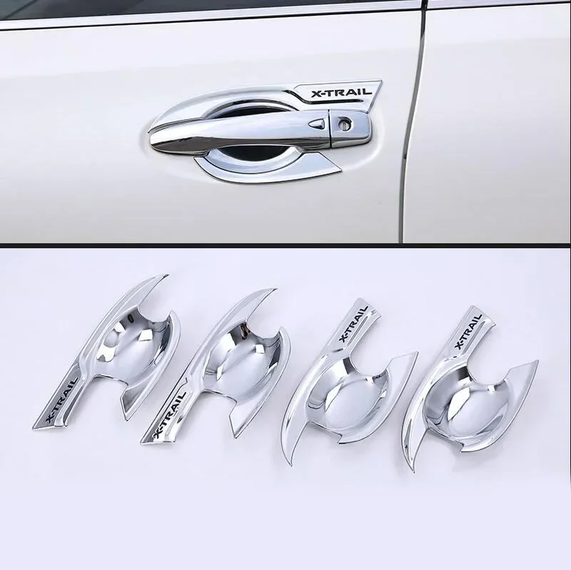 ABS Chrome Car Styling Door Handle Cover Door Handle Bowl Trim Car Accessories Fit For Nissan X-trail T32 2014-2017 2018 2019